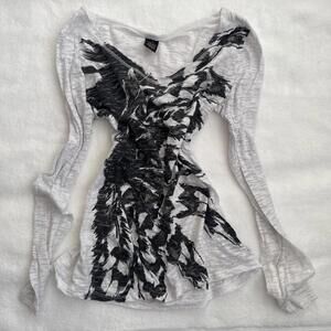 vintage y2k fitted grunge long sleeve top